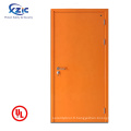 UL / FM / WH Double Leaf Steel Fire Door Design Company Portes d&#39;incendie avec panneaux de verre